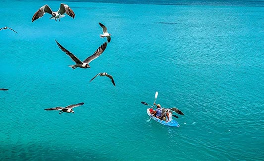 kayaking at cocos hotel