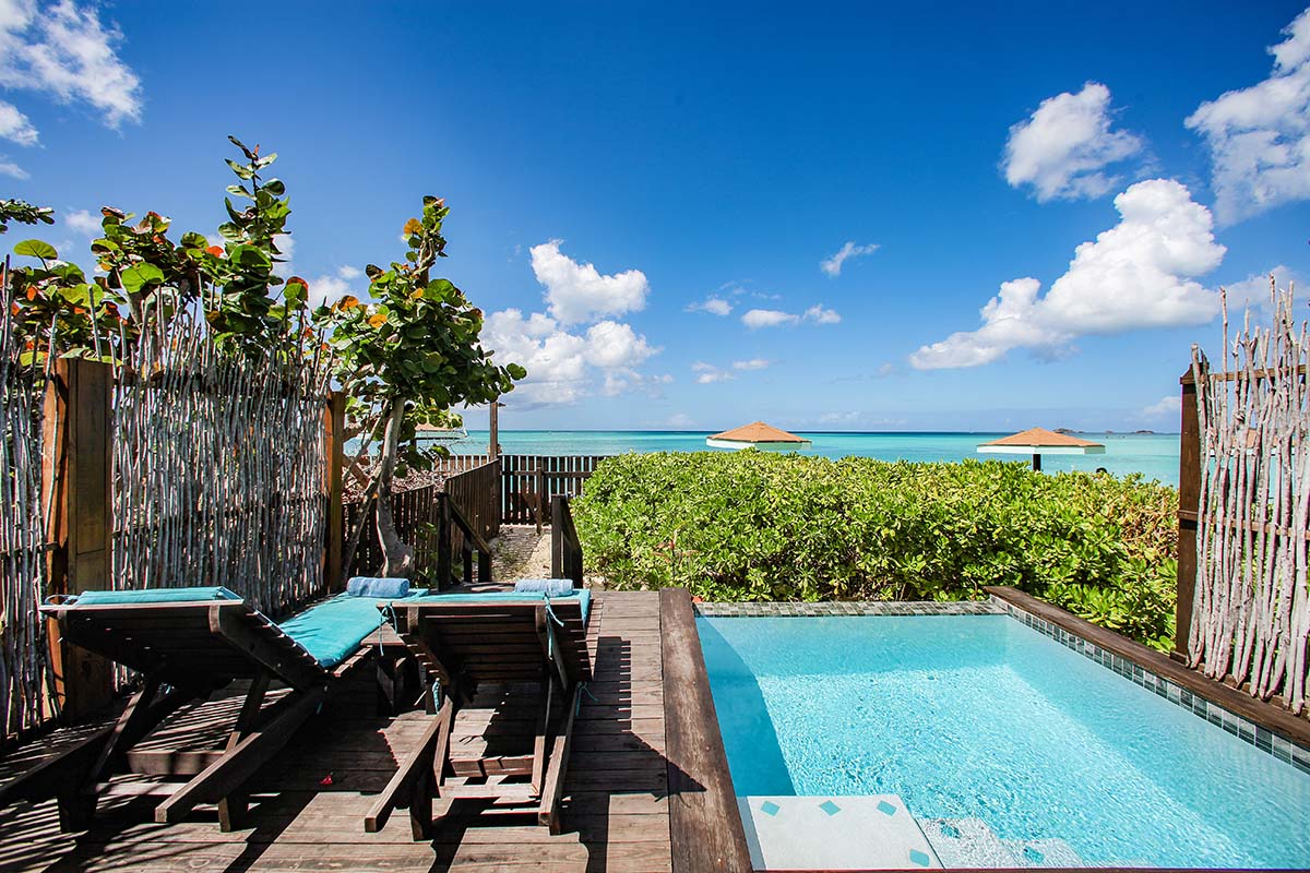 Beach Front Pool Cottage View