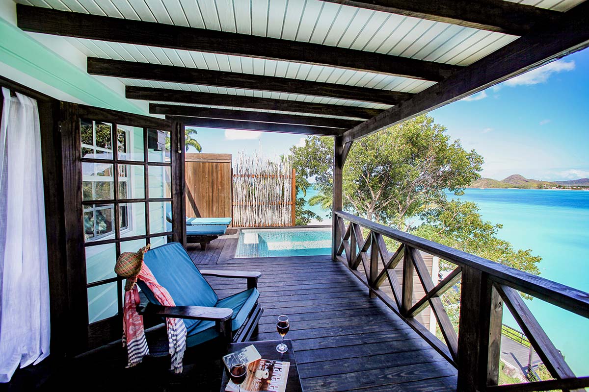 Bay View Pool Cottage Balcony