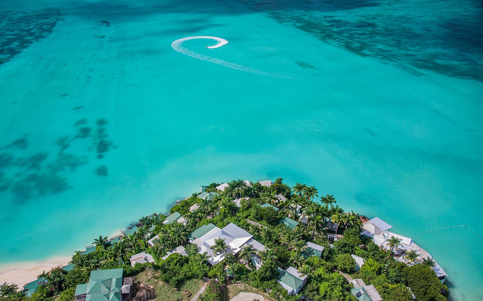 cocos hotel antigua aerial view