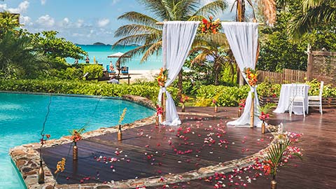 cocos hotel pool deck wedding location